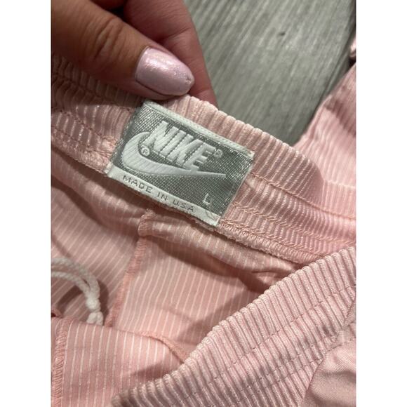 Vintage 90's Nike Womens Ribbed Pink Ribbed High Waist Shiny Retro Leggings - Picture 2 of 7